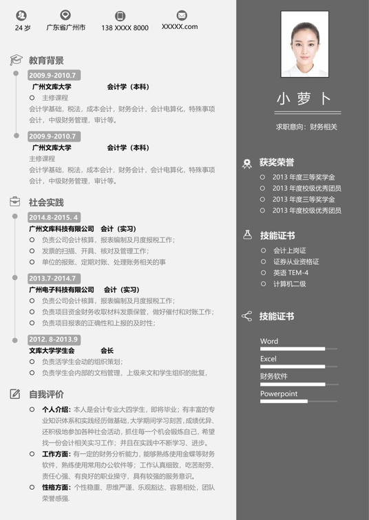 简历模板2 (64)常用简历word模板